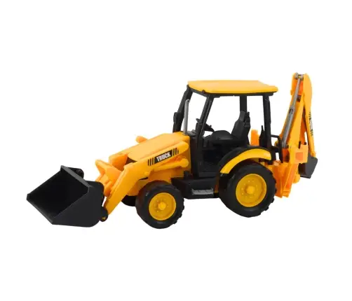 Two-Bucket Excavator Mobile Construction Vehicle Yellow