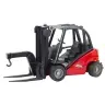 Forklift Construction Vehicle Moving Forks Red