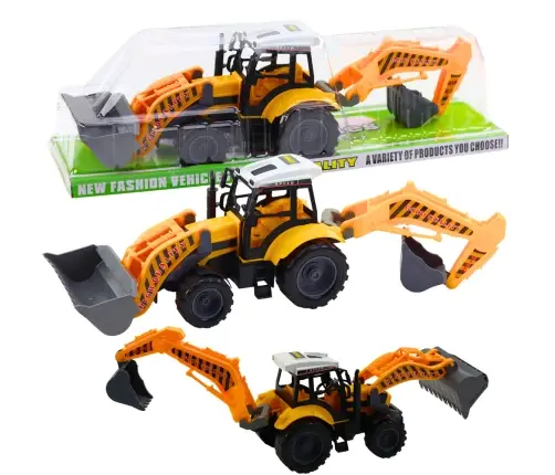 Large Backhoe Loader Agricultural Construction Mobile Yellow