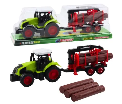 Agricultural Tractor With HDS Trailer For Transporting Timber Logs