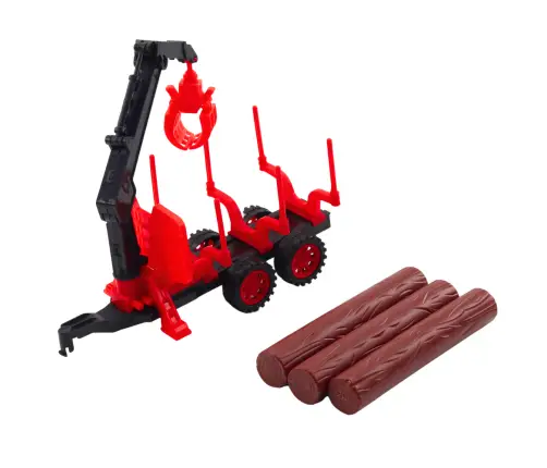 Agricultural Tractor With HDS Trailer For Transporting Timber Logs