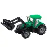 Set of tractor with loader and agricultural baler Green