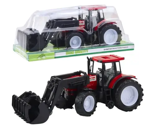 Tractor Agricultural Vehicle Farmer With Grapple Red