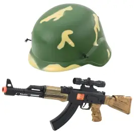 Military Set Military Rifle Sound Helmet with Rubber Band Military Set Military Rifle Sound Helmet with Rubber Band