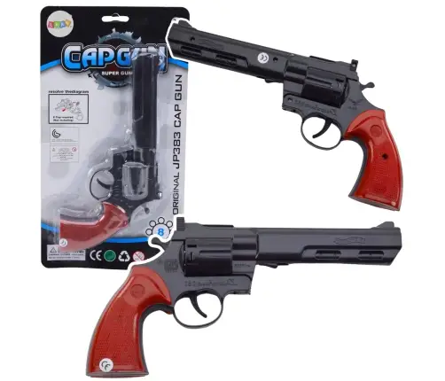 Cap Revolver Gun Prop Shot Sound Black Cap Revolver Gun Prop Shot Sound Black
