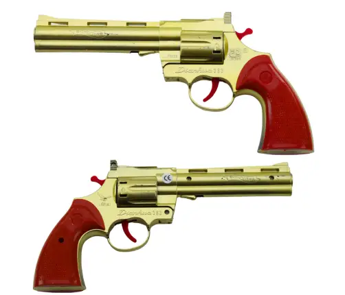 Cap Revolver Gun Prop Shot Sound Gold