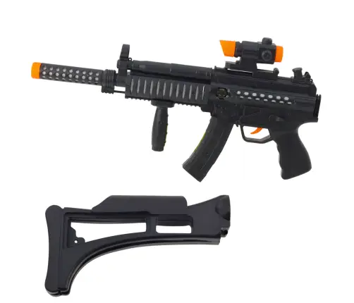 Toy Machine Gun Lights Sounds Black 62cm Toy Machine Gun Lights Sounds Black 62cm