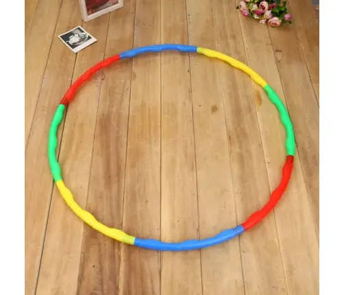 Hula Hoop With Studs For Exercises Fun Foldable Colorful 8pcs