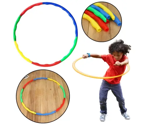 Hula Hoop With Studs For Exercises Fun Foldable Colorful 8pcs