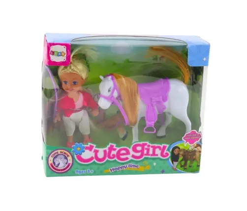Mini Doll Set With Horse Riding Costume Saddle Mini Doll Set With Horse Riding Costume Saddle