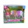 Mini Doll Set With Horse Riding Costume Saddle Mini Doll Set With Horse Riding Costume Saddle