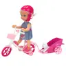 Mini Doll Bike Trailer Helmet White Dog Set Mini Doll Bike Trailer Helmet White Dog Set