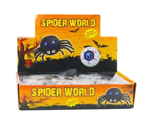 Spider Anti-Stress Squishy Toy with Gel Balls Black