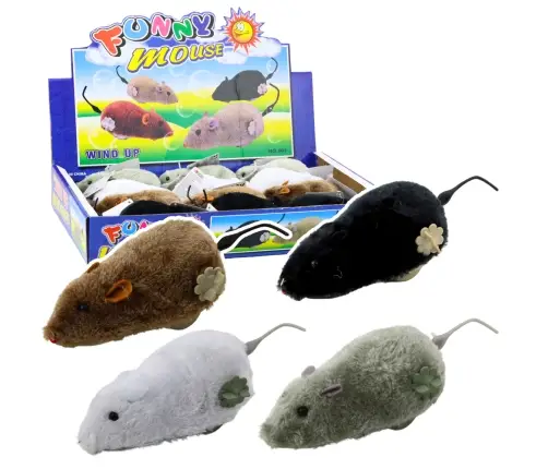 Wind-up Furry Mouse Riding Interactive Mix
