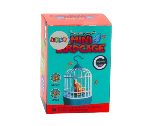 Battery Operated Bird Cage Lights Sounds Orange