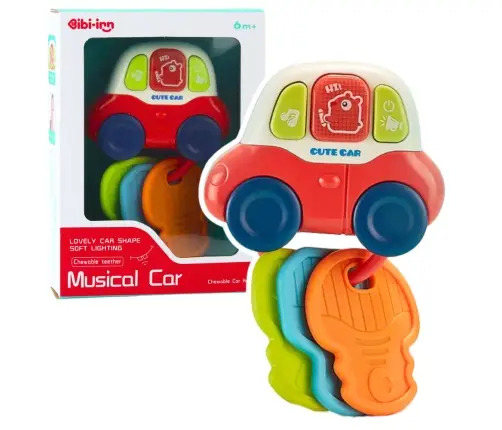Interactive Toy Car with Teethers, Keys, Lights, Sounds