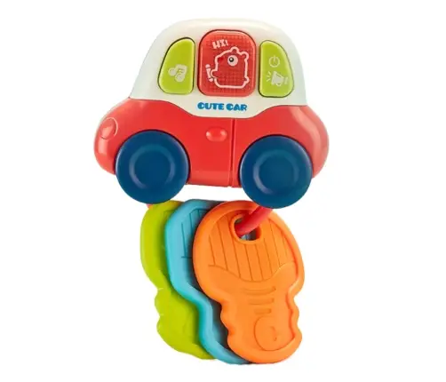Interactive Toy Car with Teethers, Keys, Lights, Sounds