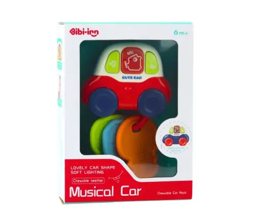 Interactive Toy Car with Teethers, Keys, Lights, Sounds
