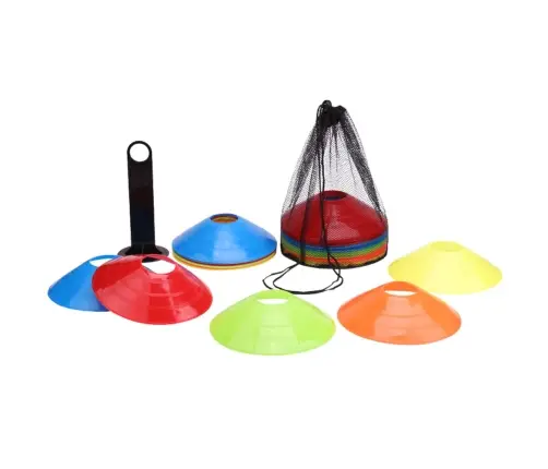Training Cones Stand Transport Net Colorful Set of 50 pcs.