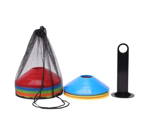 Training Cones Stand Transport Net Colorful Set of 50 pcs.