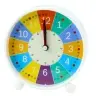 Children's Alarm Clock Educational Quartz Minutes Seconds Colorful 12cm