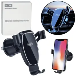 Gravity Car Phone Holder for Air Vent Black