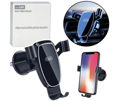 Gravity Car Phone Holder for Air Vent Black