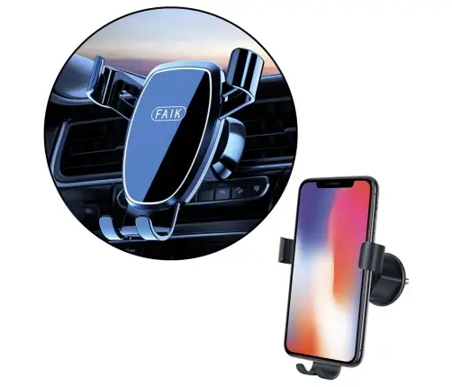 Gravity Car Phone Holder for Air Vent Black