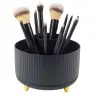 360° Rotating Cosmetic Brush Organizer with 5 Compartments Black