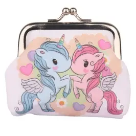 Children's Wallet Two Unicorns Metal Snap 10x9cm