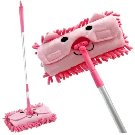 Children's Mop With Telescopic Handle Animal Pink