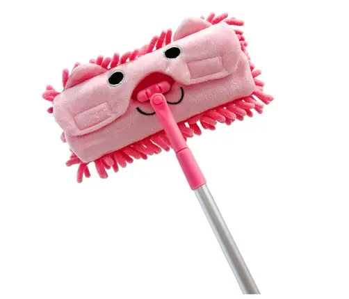 Children's Mop With Telescopic Handle Animal Pink