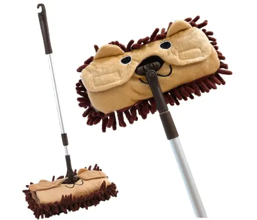 Children's Mop With Telescopic Handle Animal Brown