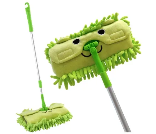 Children's Mop With Telescopic Handle Animal Green