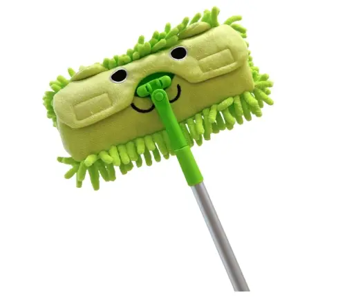 Children's Mop With Telescopic Handle Animal Green