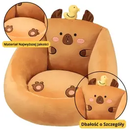Plush Armchair For Children Capybara With Duck Brown 50x45cm Plush Armchair For Children Capybara With Duck Brown 50x45cm