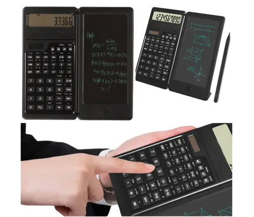 Scientific Calculator Notebook LED Stylus Solar Battery