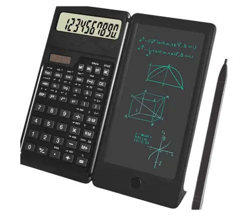 Scientific Calculator Notebook LED Stylus Solar Battery