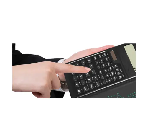 Scientific Calculator Notebook LED Stylus Solar Battery