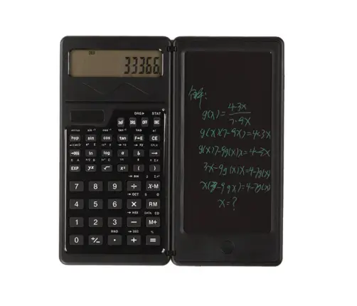 Scientific Calculator Notebook LED Stylus Solar Battery