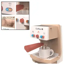 Coffee Maker Toy Cup Portafilter Lights Sounds