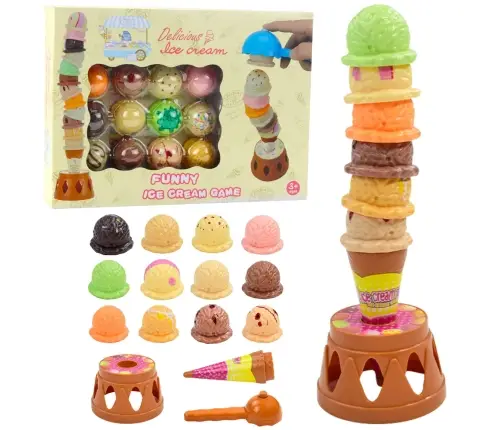 Ice Cream Tower Arcade Game Colorful Knobs 17 pcs.