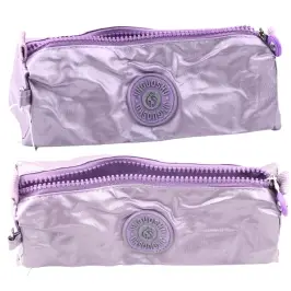 School Pencil Case Organizer Single Compartment Purple 21.5cm