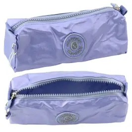 School Pencil Case Organizer Single Compartment Blue 21.5cm