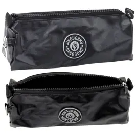 School Pencil Case Organizer Single Compartment Black 21.5cm