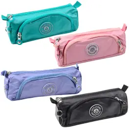 School Pencil Case Functional Two Pockets Pendant Mix