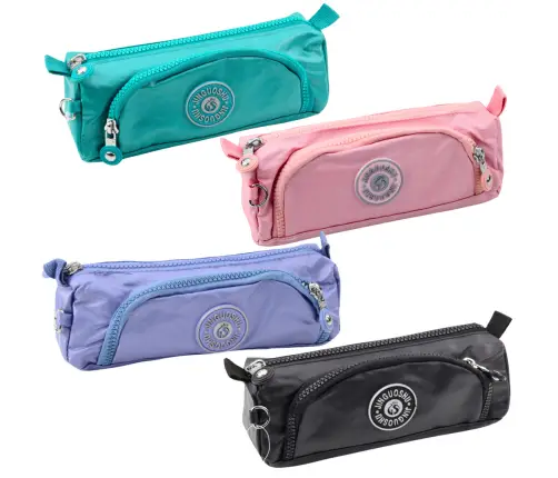 School Pencil Case Functional Two Pockets Pendant Mix