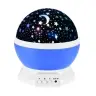 Rotating 360° LED Star Projector Night Light Blue