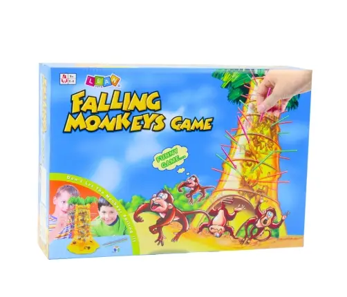 Family Arcade Game Jumping Falling Monkeys Palm Tree 30cm