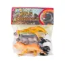 Set of Wild Animals Safari Figures Panda Giraffe Lion Hippo 4 pcs.